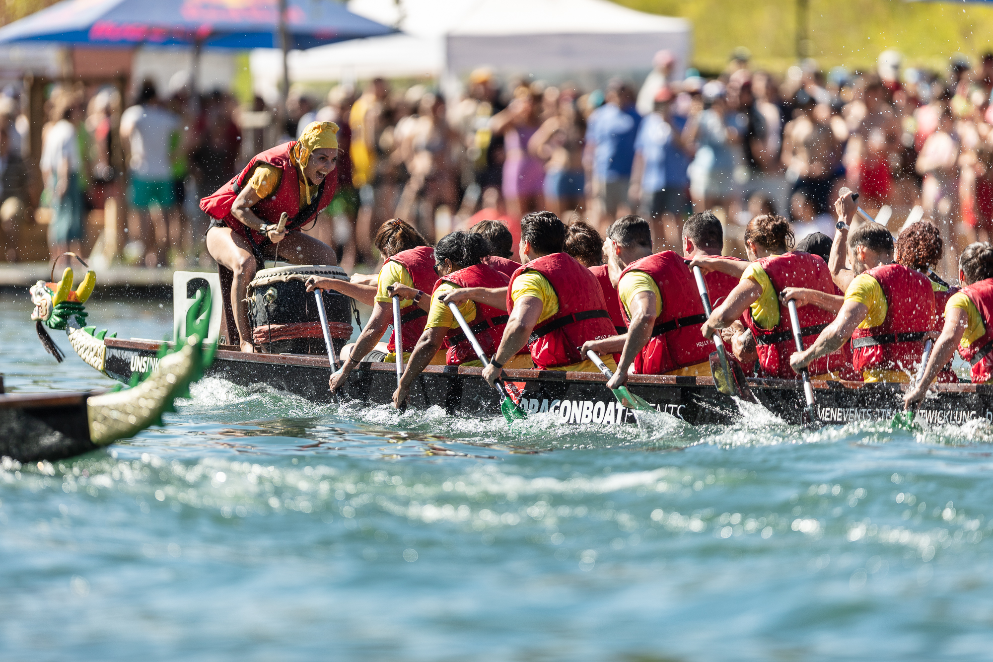 Dragon Boat Race at Züri Fäscht Festival in Zurich