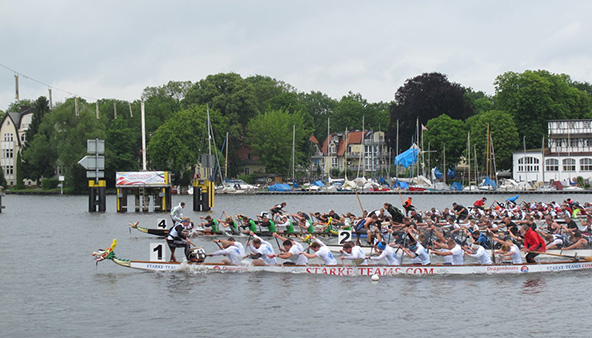 Dragon boat race in Berlin, Germany