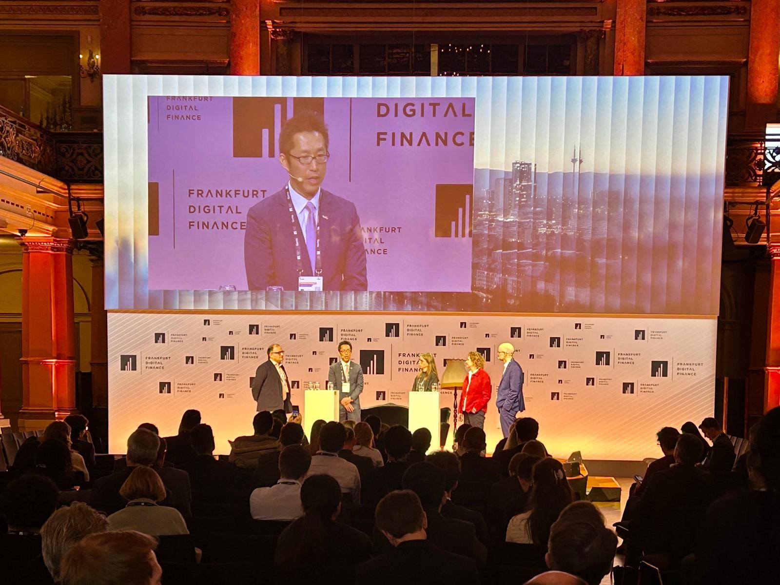 The Secretary for Transport and Logistics, Mr Lam Sai-hung,, speaking at a seminar the SMM trade fair in Hamburg, Germany on 3 September 2024.