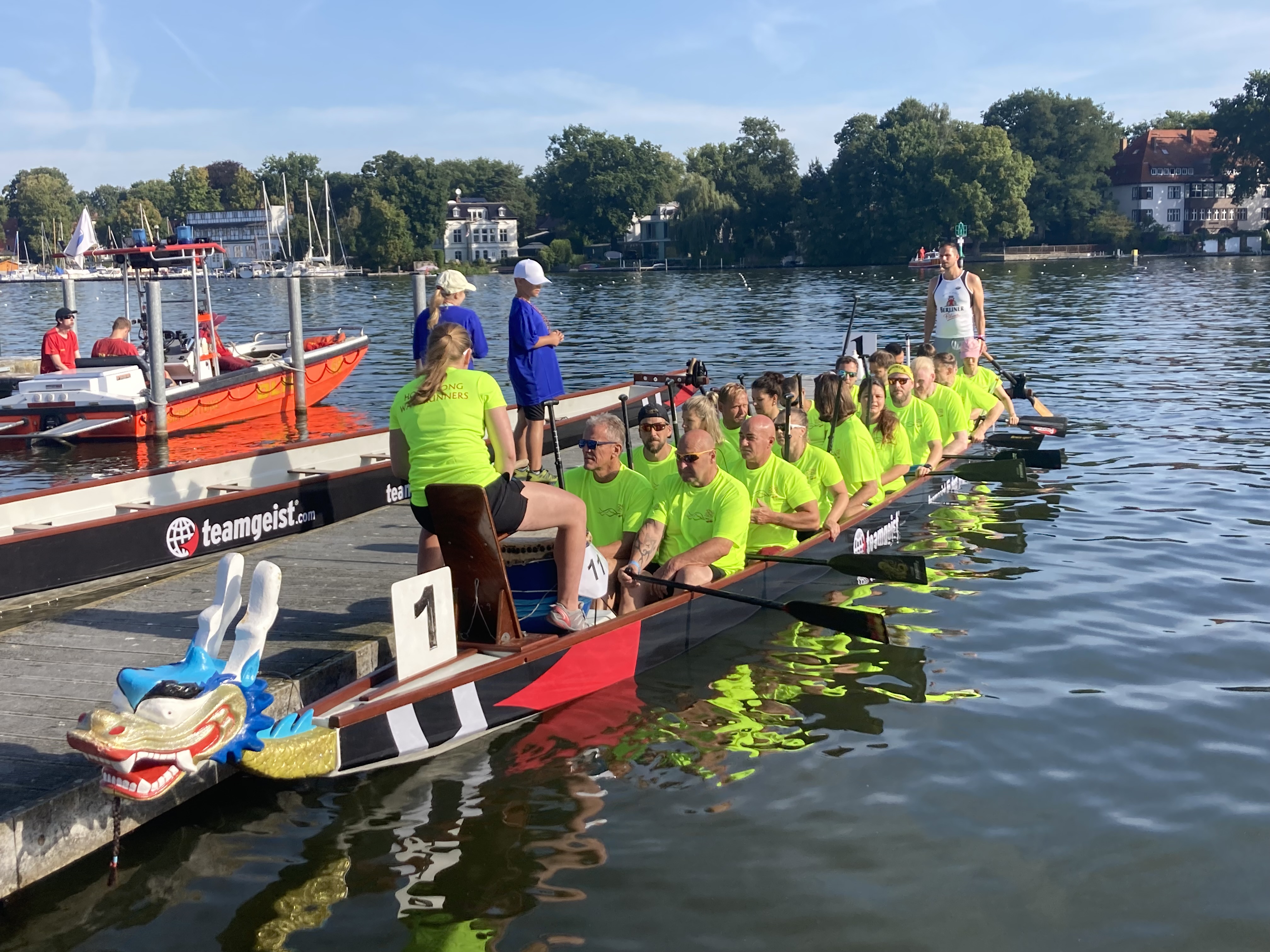 HKETO Berlin sponsored the Berlin CityCup. Photo shows race at the Dragon boat event in Berlin, Germany, on September 9 2023 (Berlin time).